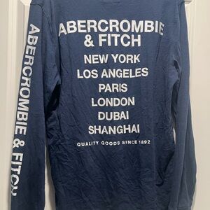 Abercrombie & Fitch Navy Long Sleeve Tee